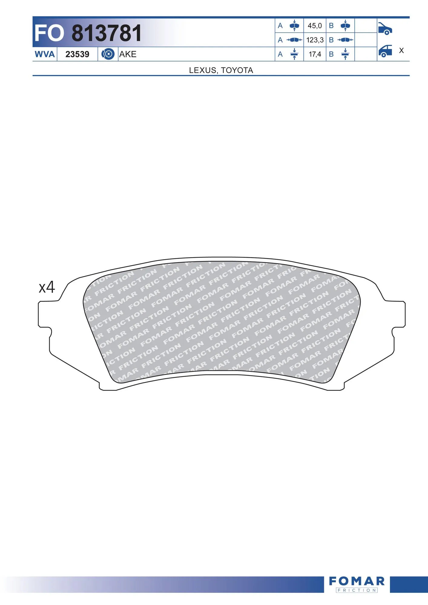 Brake Pad Set, disc brake